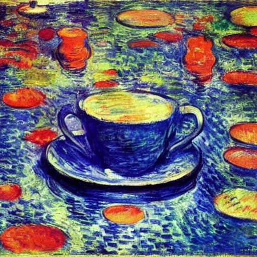 artificial creativity in a cup overflowing with silicon impressionism