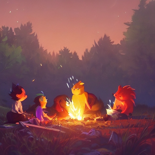 hedgehogs around the fire